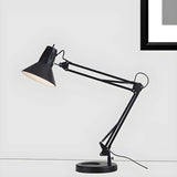 Black Unique Adjustable Mechanical Metal Arm Desk Lamp Image - 3