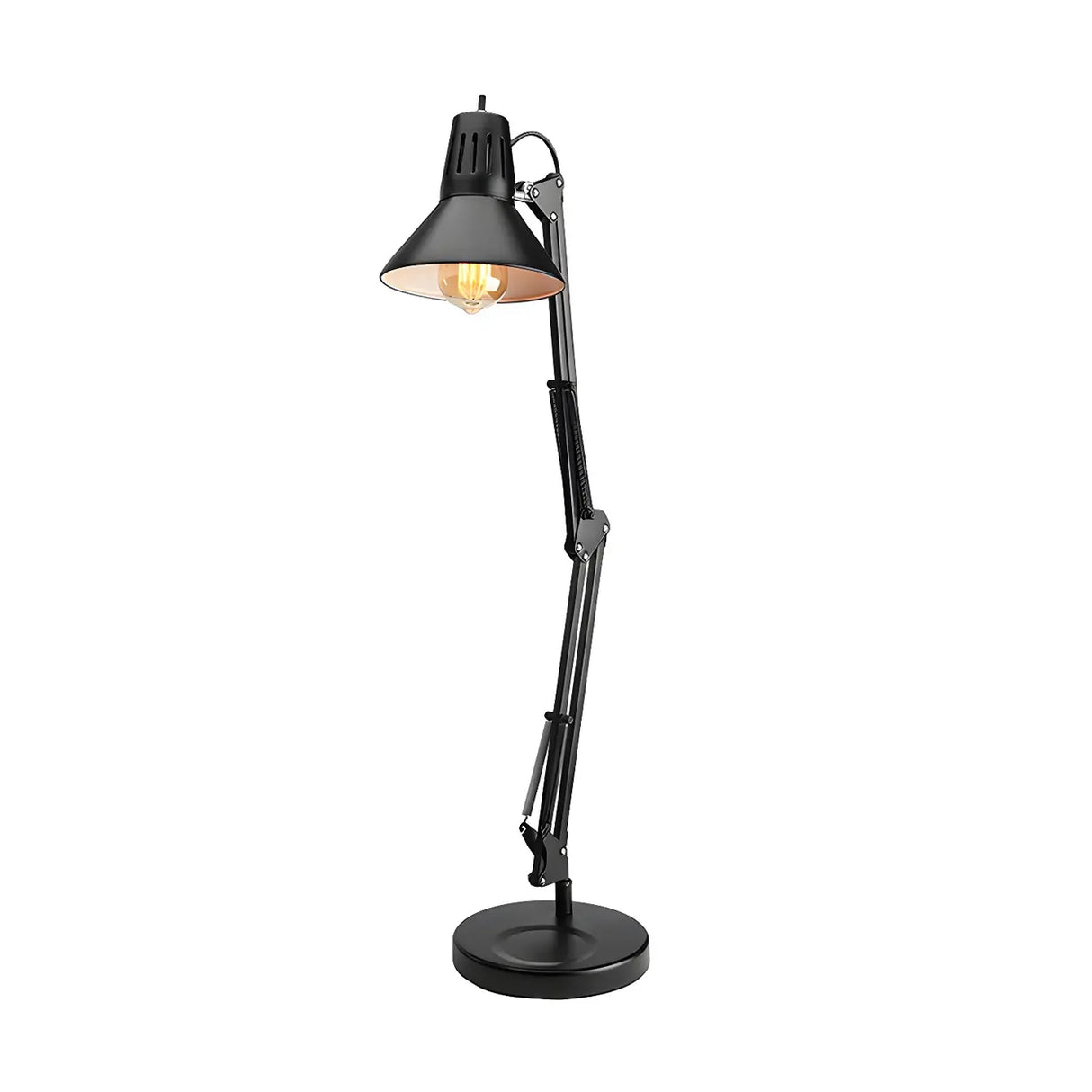 Black Unique Adjustable Mechanical Metal Arm Desk Lamp Image - 4