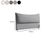 Black Upholstered Curved King Headboard with Legs Image - 16