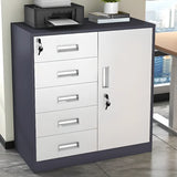 Black Vertical Locking Drawer Steel Filing Cabinet Image - 10