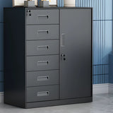 Black Vertical Locking Drawer Steel Filing Cabinet Image - 7