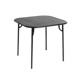 Black Waterproof Metal Square Outdoor Coffee Table Image - 7