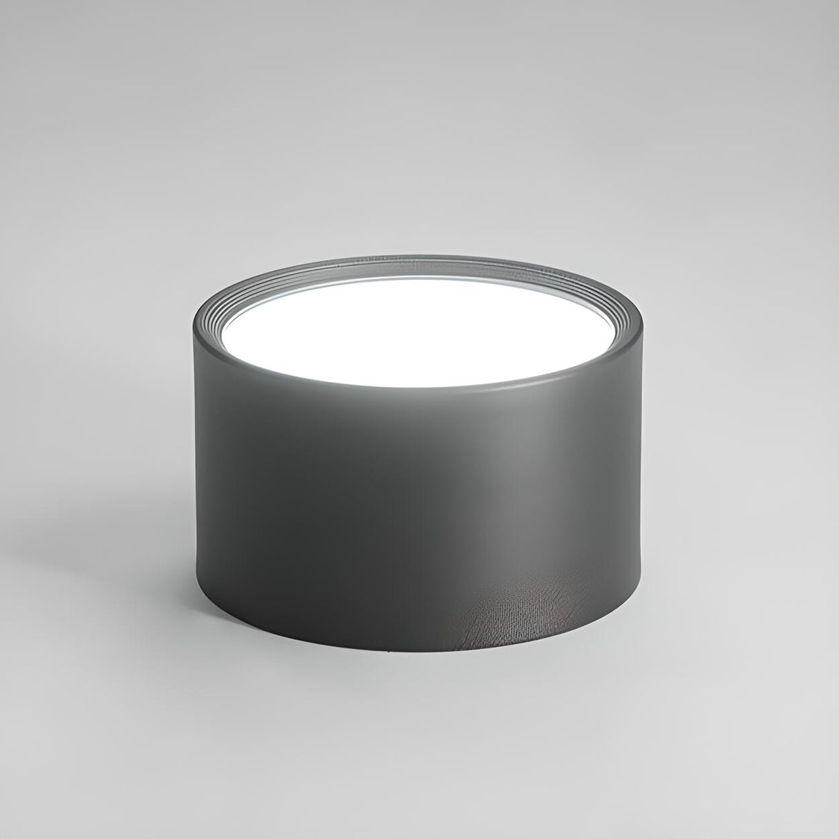 Black White LED Cylinder Flush Mount Ceiling Light Image - 8