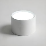 Black White LED Cylinder Flush Mount Ceiling Light Image - 9