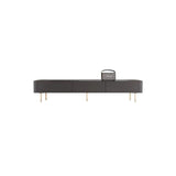 Black Wood Drawers TV Stand with Cable Management Image - 2