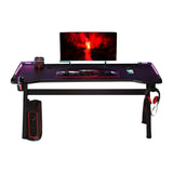 Black Wood Rectangular Sledge Standard Gaming Desk Image - 5