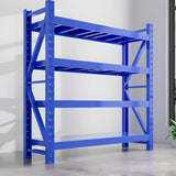 Blue 4-Tier Heavy-Duty Adjustable Shelving Garage Storage Image - 2