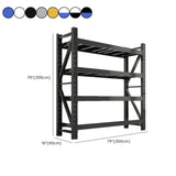 Blue 4-Tier Heavy-Duty Adjustable Shelving Garage Storage Image - 24