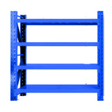 Blue 4-Tier Heavy-Duty Adjustable Shelving Garage Storage Image - 6