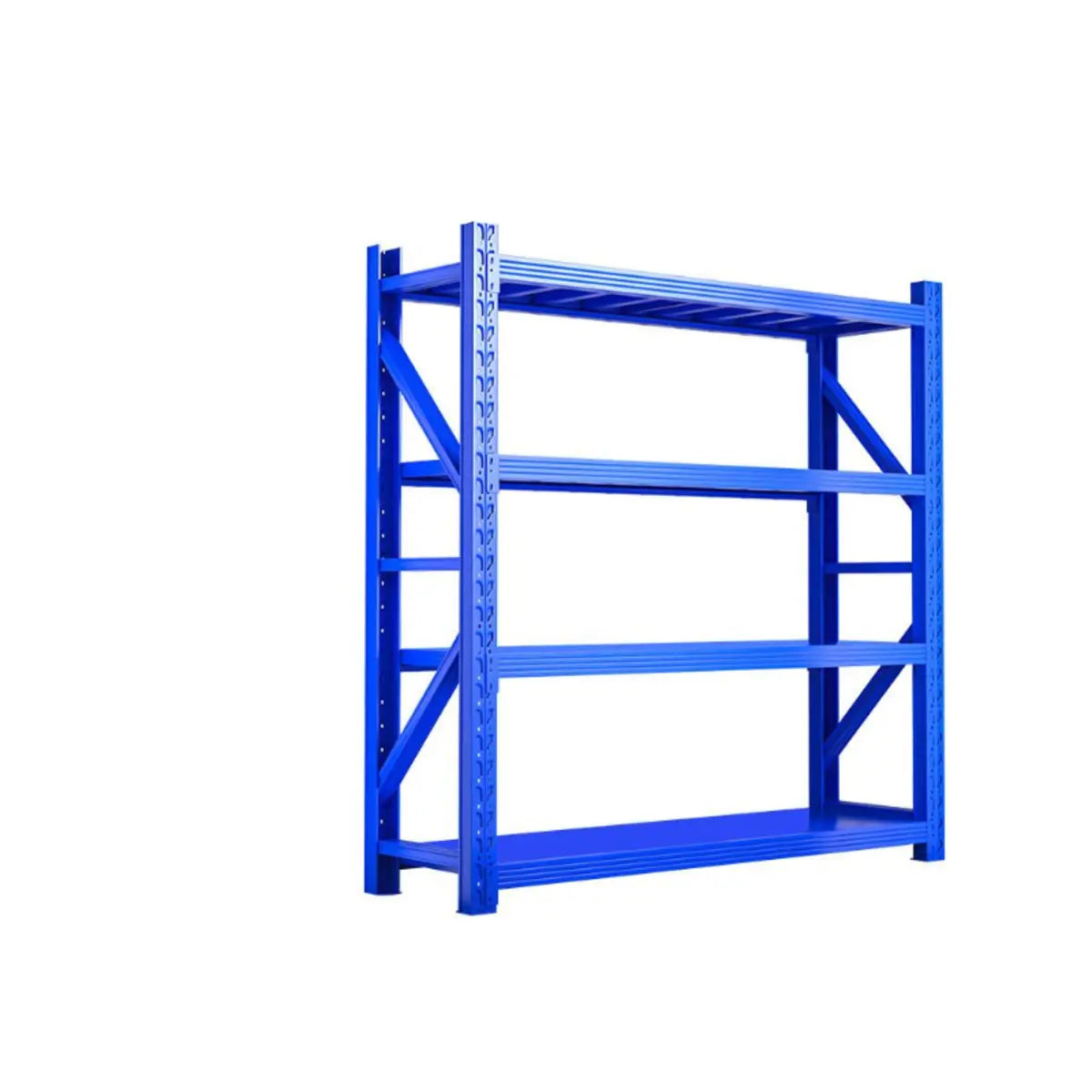 Blue 4-Tier Heavy Duty Rust-Resistant Garage Storage Shelves Image - 2