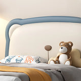 Blue Animals Upholstered Low Clearance Kids Bed for Boy Image - 8