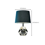 Blue Barrel Shade Crystal Base Standard Table Lamp #size