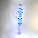 Blue Flower Decor Rustic Vase-Shaped LED Floor Lamp Image - 3