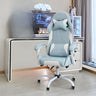 Blue Modern Swivel High Back Leather Gamer Office Chair Image - 7