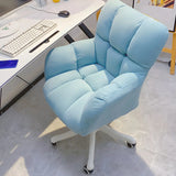 Blue Pastel Adjustable Ergonomic Plush Swivel Office Chair Image - 1