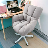 Blue Pastel Adjustable Ergonomic Plush Swivel Office Chair Image - 12