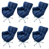 Blue Pastel Adjustable Ergonomic Plush Swivel Office Chair Image - 24