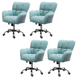 Blue Pastel Adjustable Ergonomic Plush Swivel Office Chair Image - 48