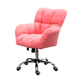 Blue Pastel Adjustable Ergonomic Plush Swivel Office Chair Image - 51