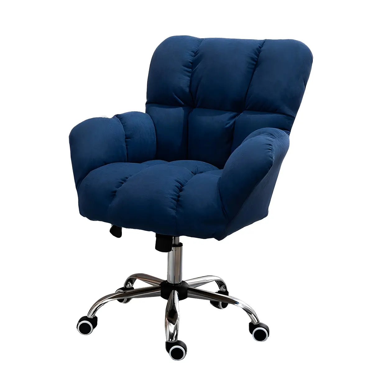 Blue Pastel Adjustable Ergonomic Plush Swivel Office Chair Image - 61