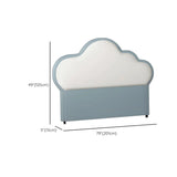 Blue Portman Cloud-Shaped Upholstered Queen Headboard #size