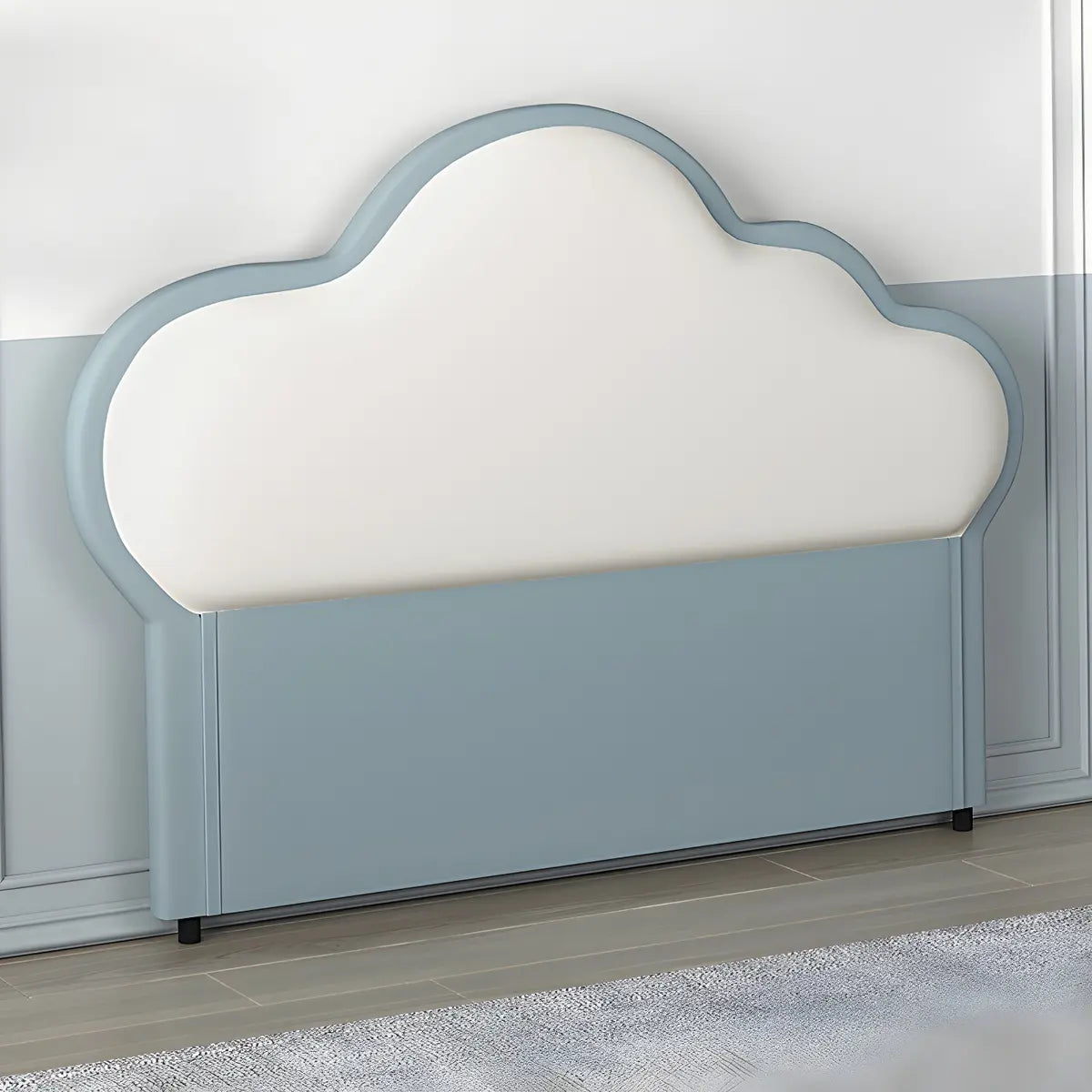 Blue Portman Cloud-Shaped Upholstered Queen Headboard Image - 3