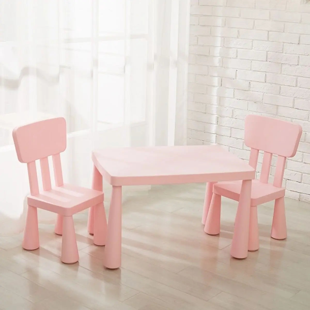 Blue Rectangular Waterproof Toddler Table Chair Set Image - 19