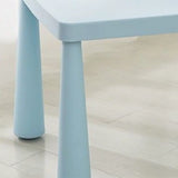 Blue Rectangular Waterproof Toddler Table Chair Set Image - 5