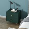 Blue Storage Square Wood Drawers Nightstand with Legs Image - 9