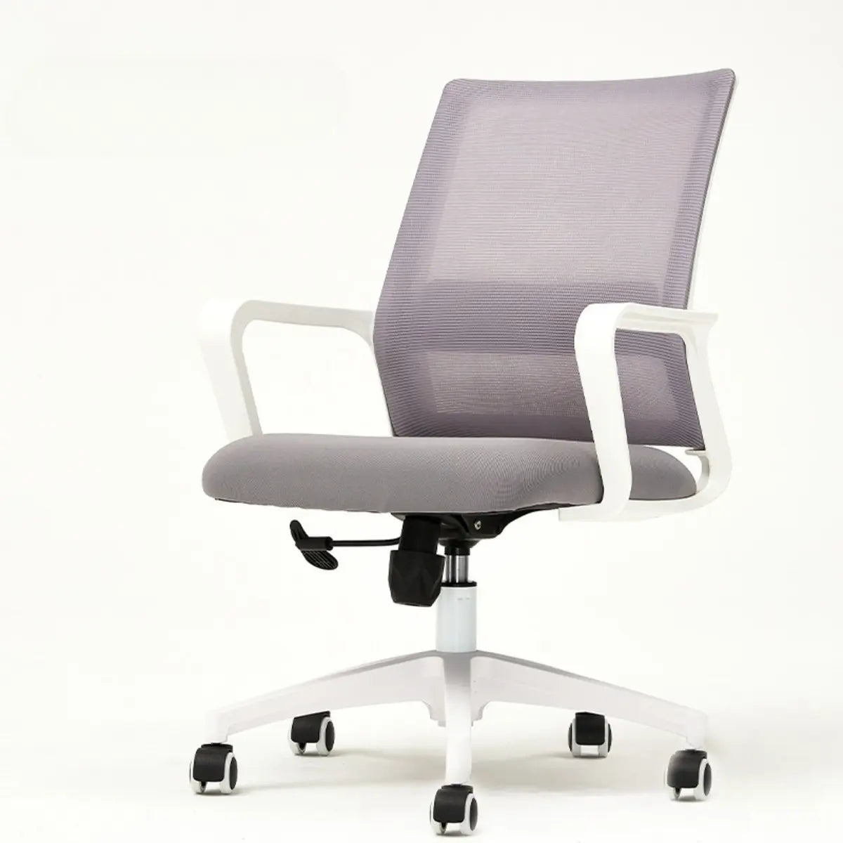 Blue Swivel Ergonomic Mesh Office Chair with Wheels Image - 10