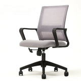 Blue Swivel Ergonomic Mesh Office Chair with Wheels Image - 3