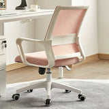 Blue Swivel Ergonomic Mesh Office Chair with Wheels Image - 4