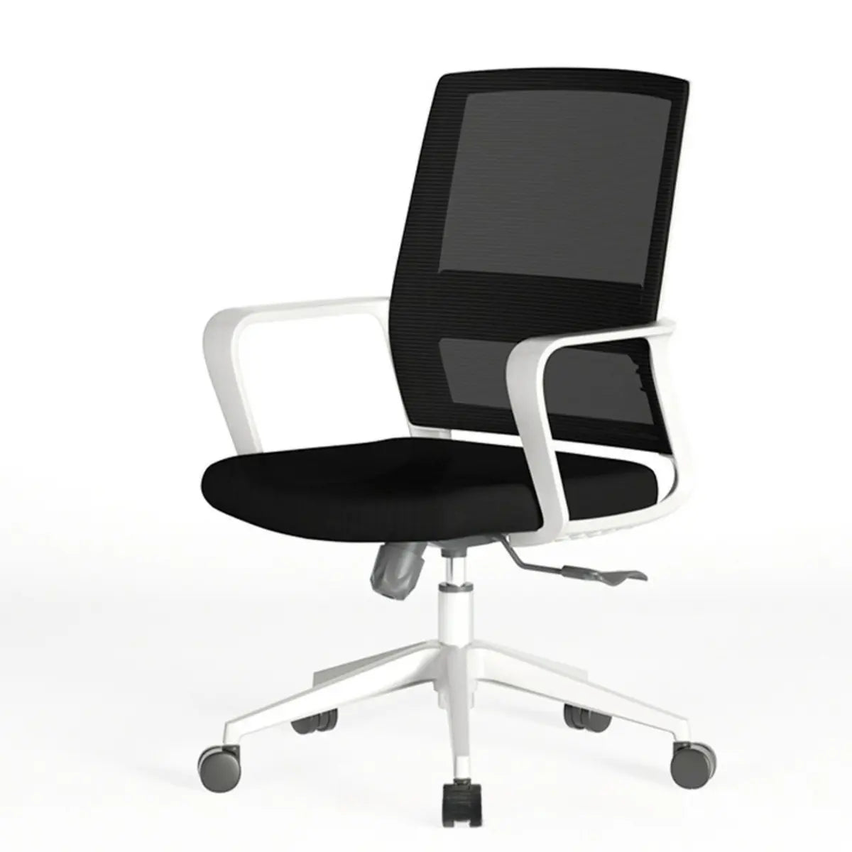 Blue Swivel Ergonomic Mesh Office Chair with Wheels Image - 9