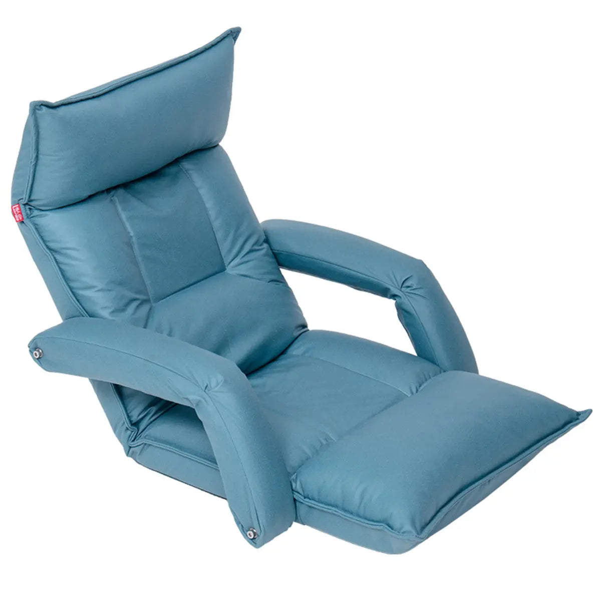 Blue Tech Cloth Sloped Arms Fixed Back Arm Chair Image - 9