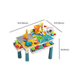 Blue Waterproof Toddler Building Block Table Chair Set Image - 25