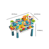 Blue Waterproof Toddler Building Block Table Chair Set Image - 27