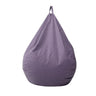 Blue Zipper Closure Round Cotton Portable Bean Bag Chair Image - 2