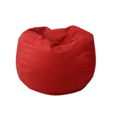 Blue Zipper Closure Round Cotton Portable Bean Bag Chair Image - 5