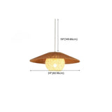 Bohemian Asymmetrical Woven Brown Rope Pendant Light Image - 25