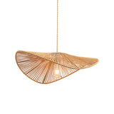 Bohemian Asymmetrical Woven Brown Rope Pendant Light Image - 3