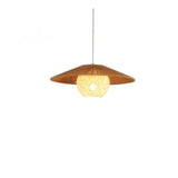 Bohemian Asymmetrical Woven Brown Rope Pendant Light Image - 5