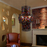 Bohemian Double Cylinder Colorful Dining Room Chandelier Image - 5