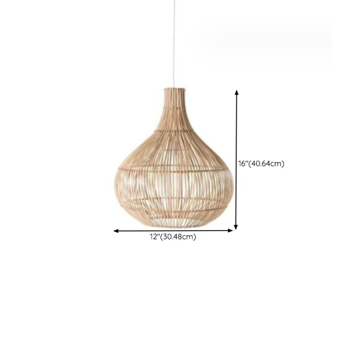 Bohemian Natural Woven Wide Dome Pendant Light Image - 14