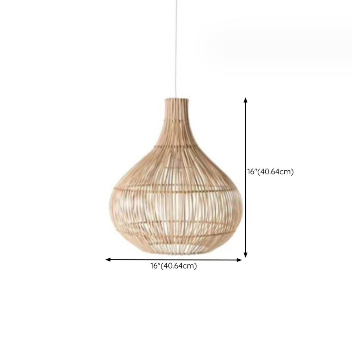 Bohemian Natural Woven Wide Dome Pendant Light Image - 15