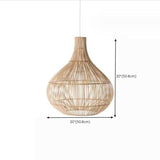 Bohemian Natural Woven Wide Dome Pendant Light Image - 16