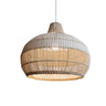 Bohemian Natural Woven Wide Dome Pendant Light Image - 5