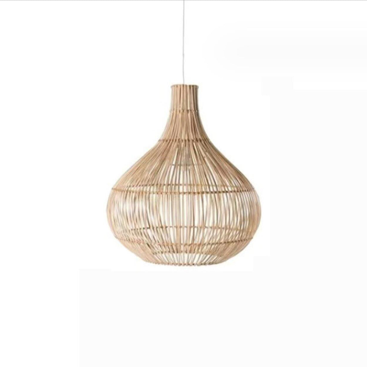 Bohemian Natural Woven Wide Dome Pendant Light Image - 7