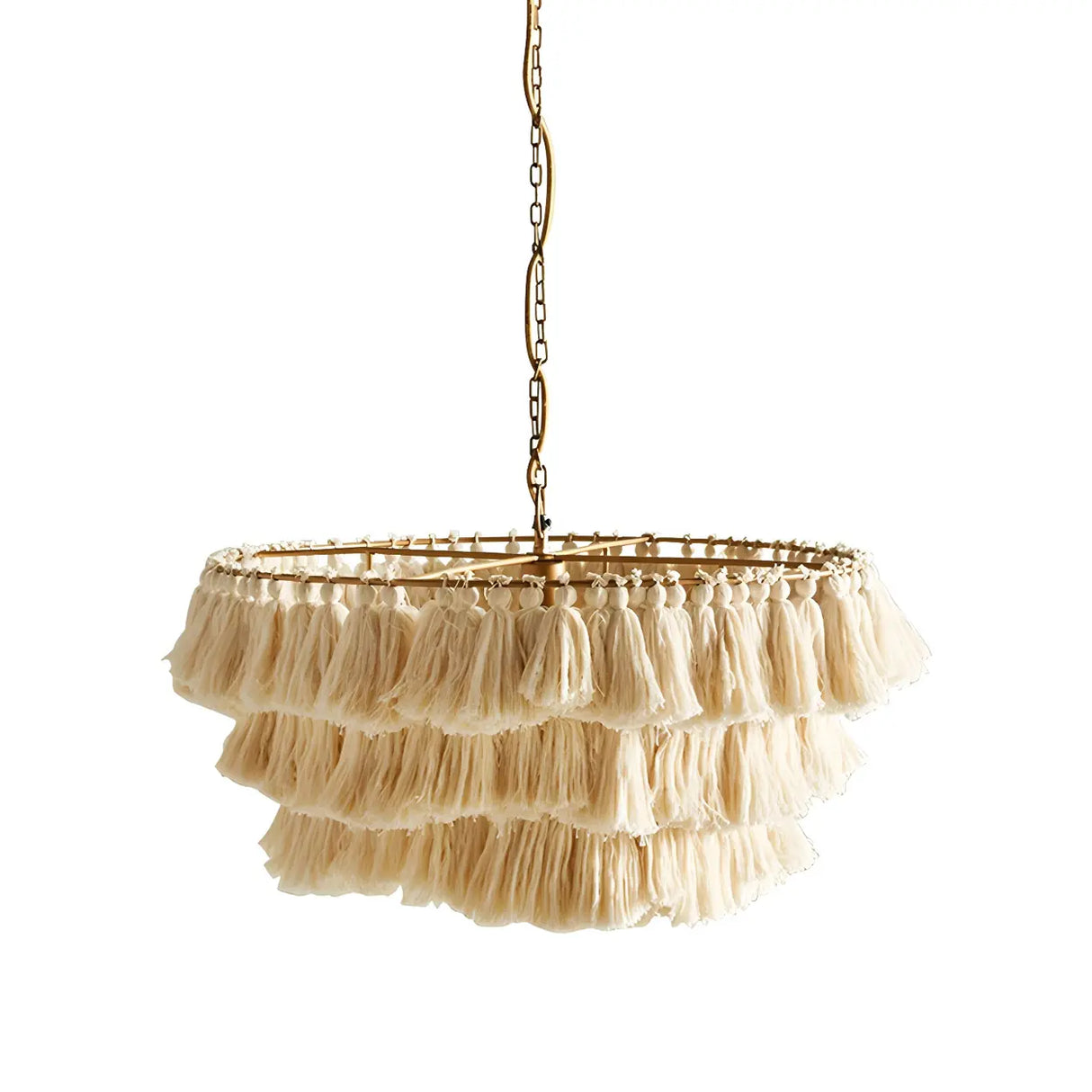 Bohemian Tiered Tassel Pendant Light Blue Chandelier Image - 10