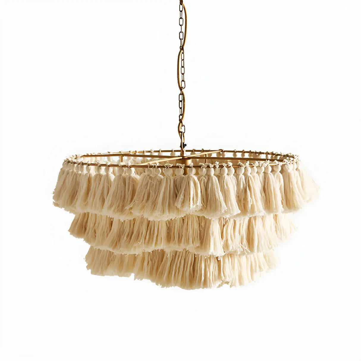 Bohemian Tiered Tassel Pendant Light Blue Chandelier Image - 9