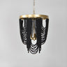 Bohemian Wooden Beaded Chandelier Adjustable Chain Length Image - 7